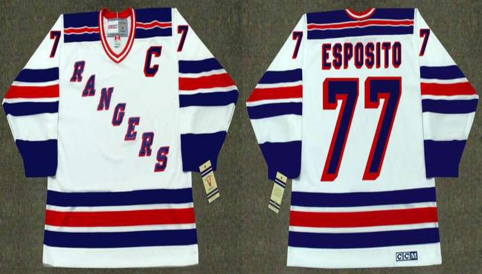 2019 Men New York Rangers #77 Esposito white CCM NHL jerseys